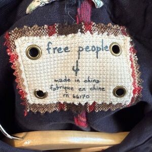 FREE PEOPLE 🌸Women's Dark Navy Hooded Jacket